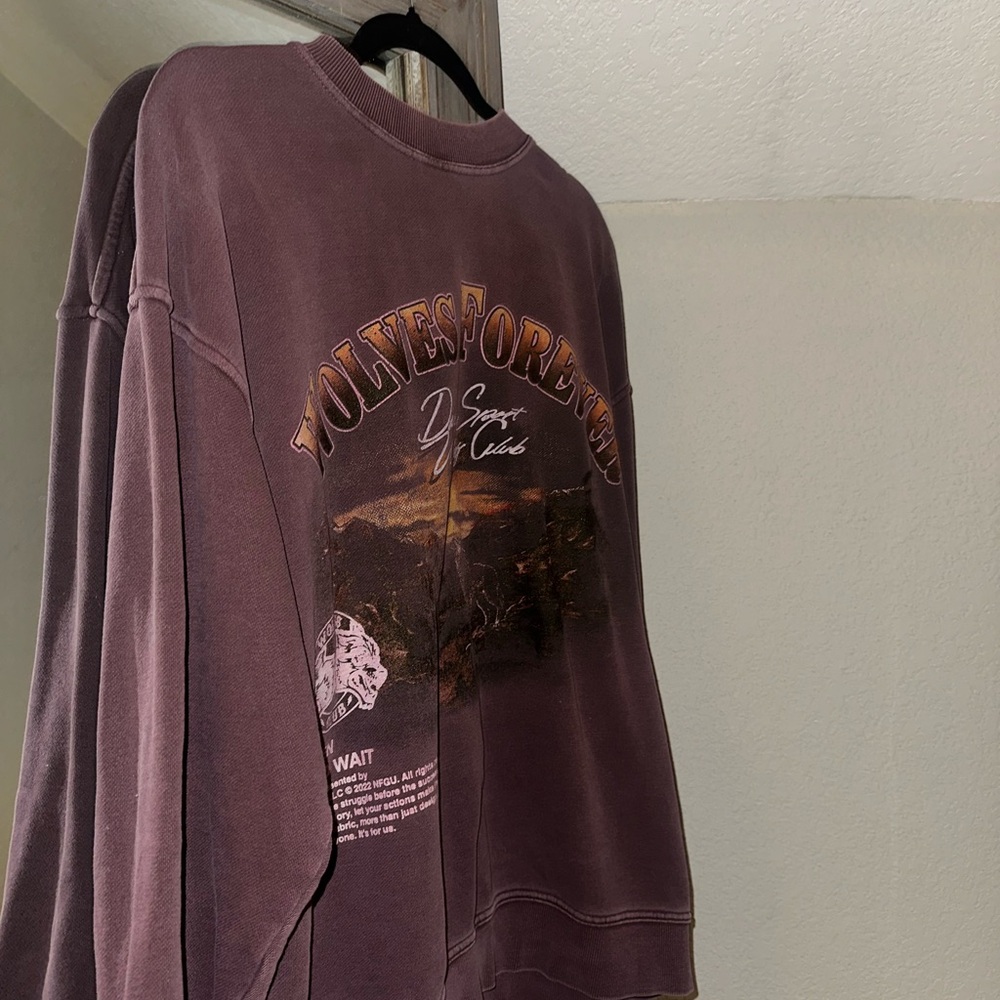 Darc Sport Purple Graphic Oversized Hoodie